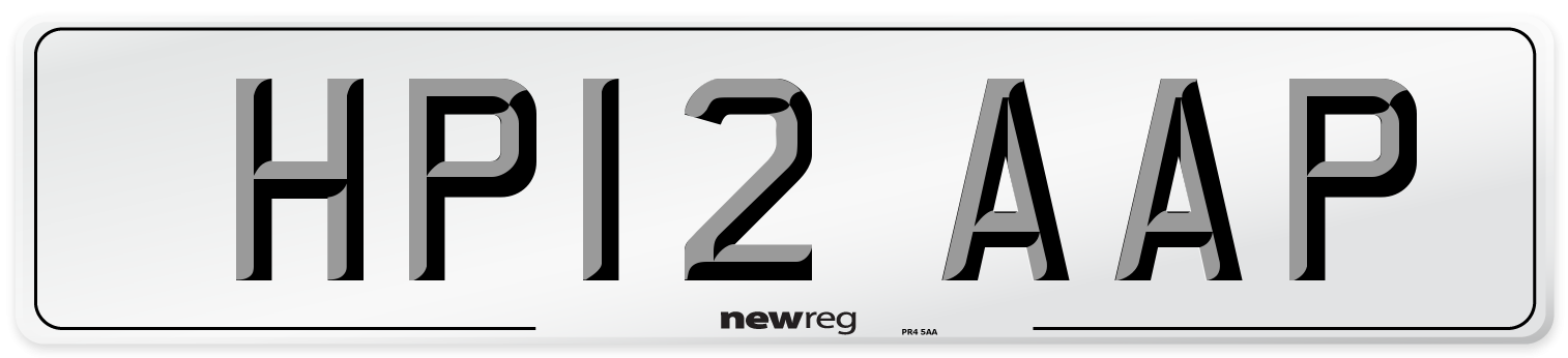 HP12 AAP Number Plate from New Reg